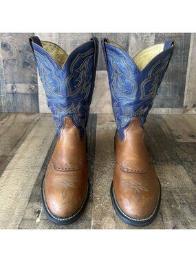 Tony Lama XT5001 Round Toe TLX Western Cowboy Boots Mens 9.5 EE